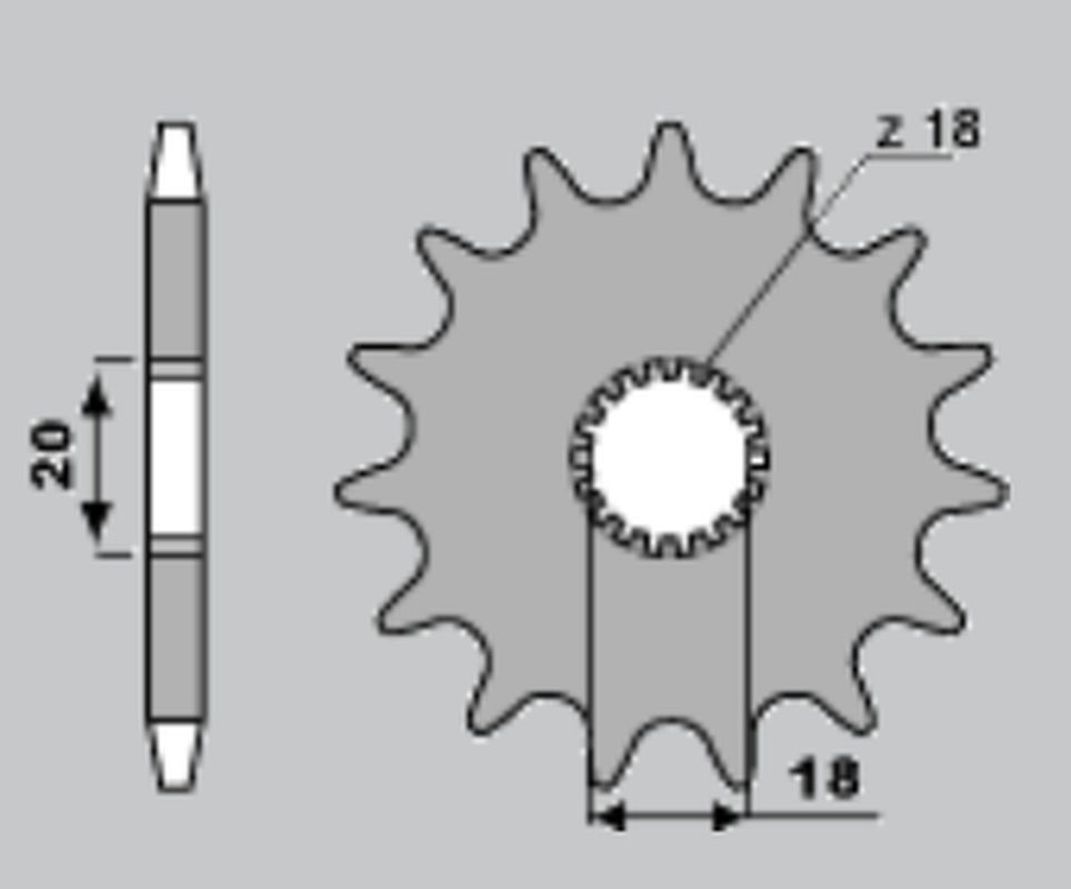 PBR řetězové kolo přední 393 15 18NC (řetěz 520) (MADE IN ITALY)